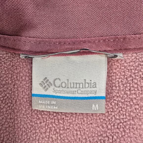 Colombia Women's Quarter Zip Fleece Pullover Mauve M - Picture 8 of 10